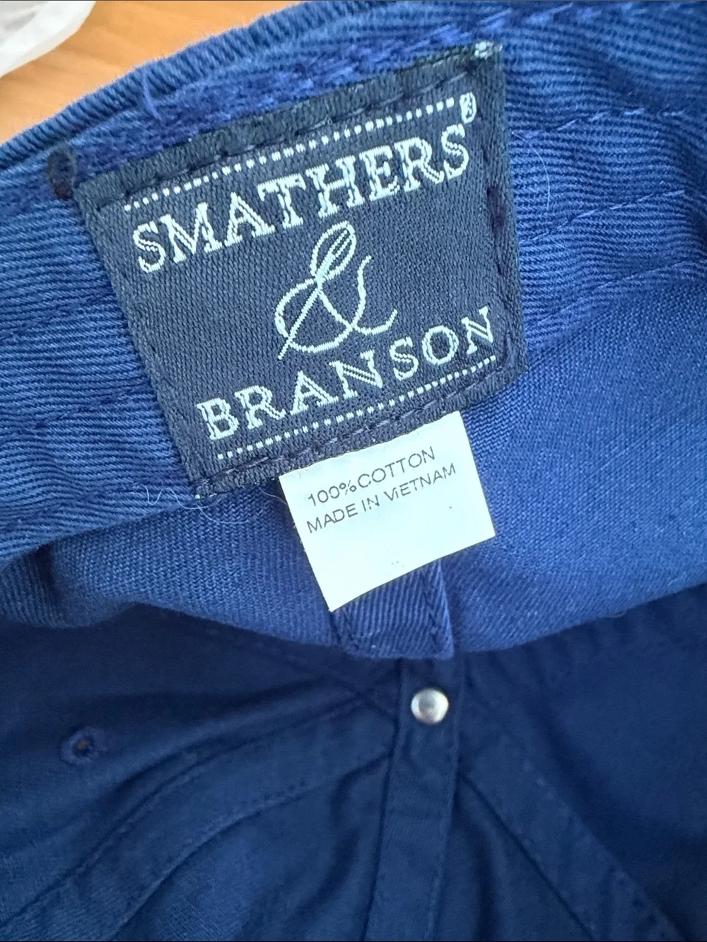 Smathers & Branson Arnold Palmer Umbrella Needlepoint Navy Baseball Cap